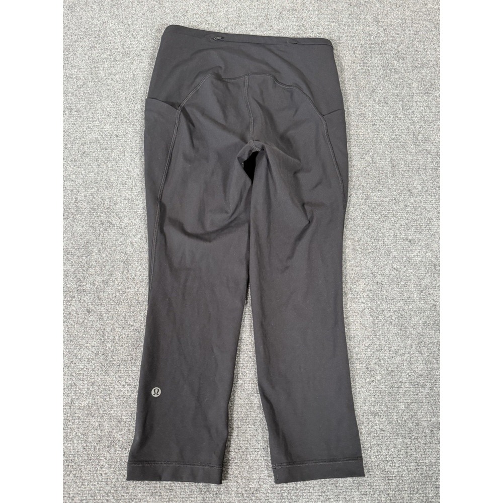 Lululemon Swift Speed High-Rise Crop Leggings Womens 6 Black 21" Running Pockets - Picture 13 of 16